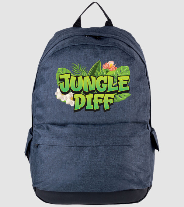 GAMER jungle diff minta farmerkék pólón