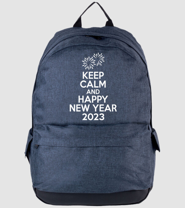 Keep Calm 2023 minta farmerkék pólón