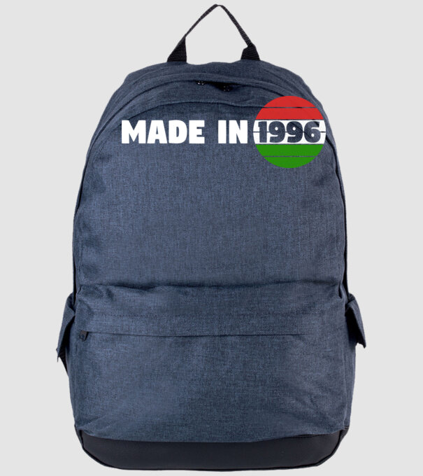 made in 1996 retro vintage hungary minta farmerkék pólón