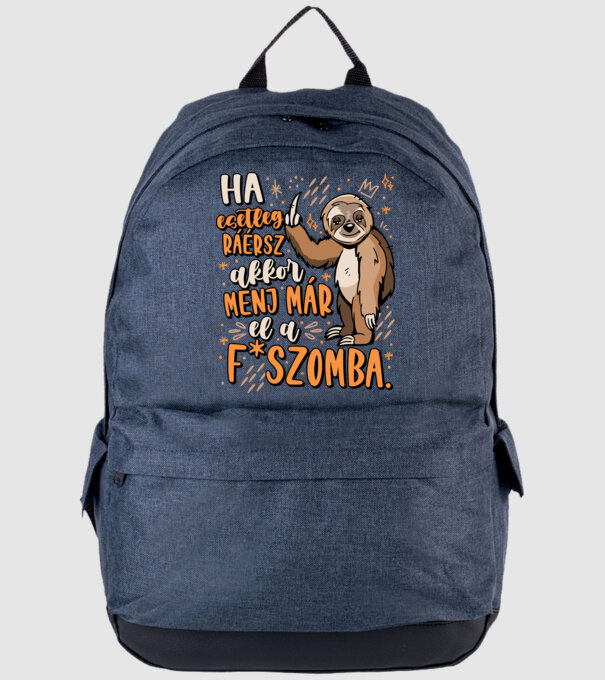 Menj a fszomba lajhár minta farmerkék pólón