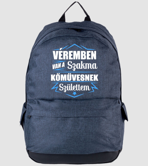 Véremben van a szakma Kőműves minta farmerkék pólón