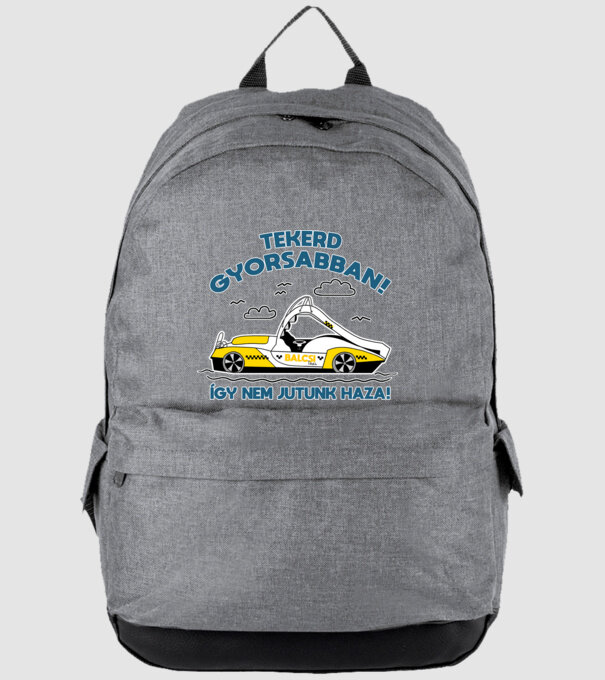 Balcsi Taxi minta szürke pólón