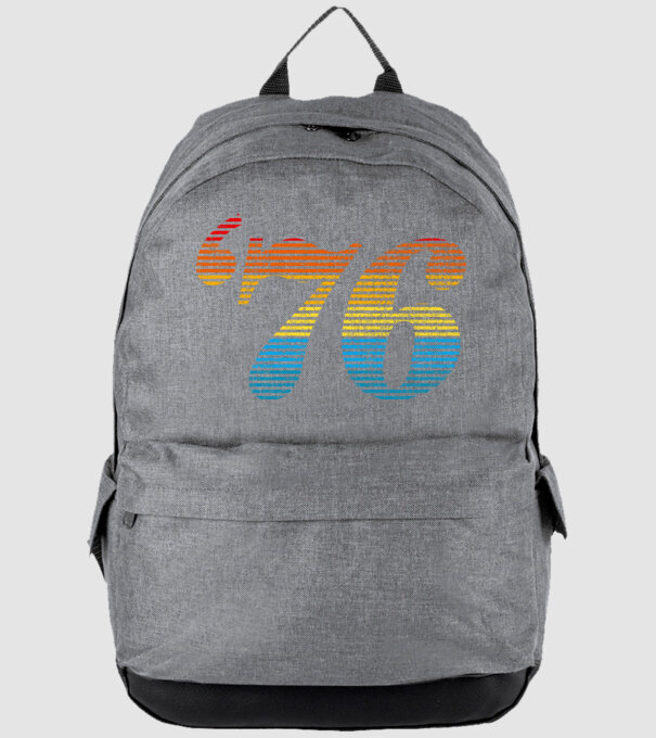 Retro születésnap 1976 minta szürke pólón