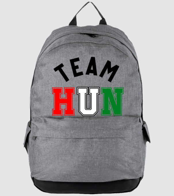 Team Hun szurkolói póló minta szürke pólón