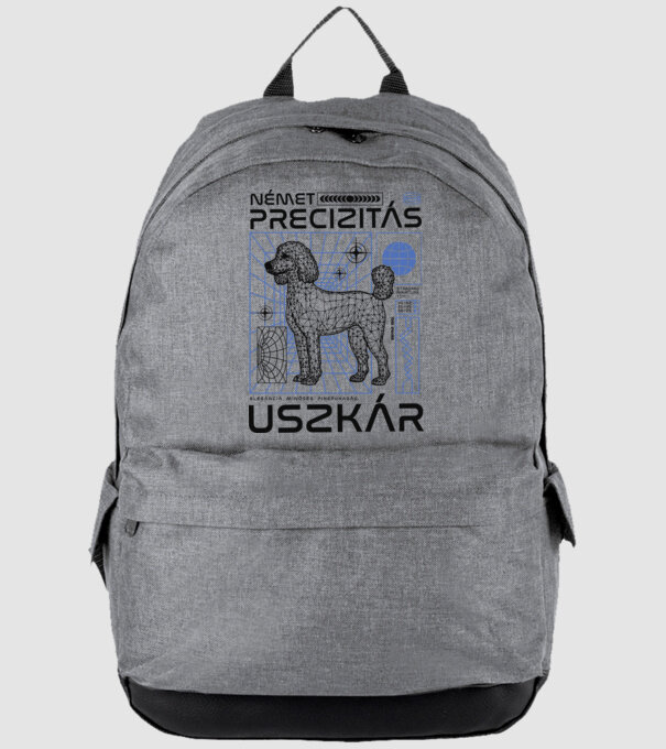 Uszkár Német precizitás minta szürke pólón