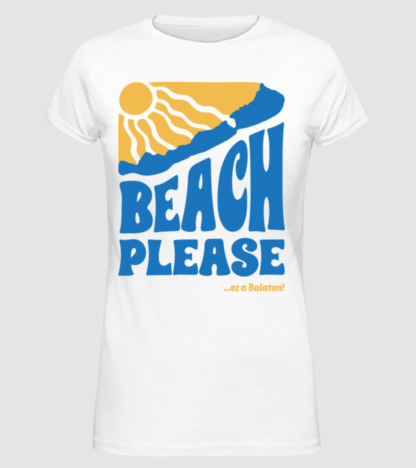 Beach Please, ez a Balaton! minta fehér pólón
