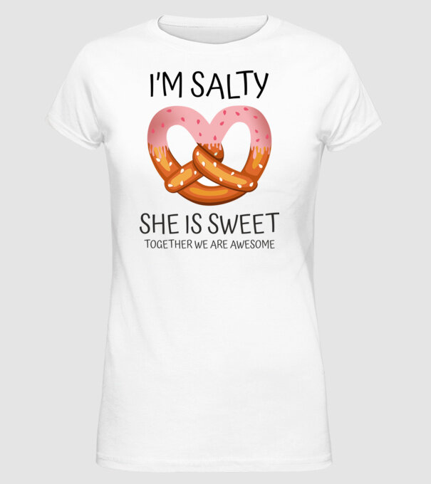 Salty minta fehér pólón