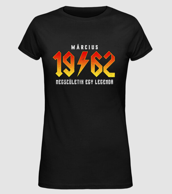 1962 Március megszületik egy legenda minta fekete pólón