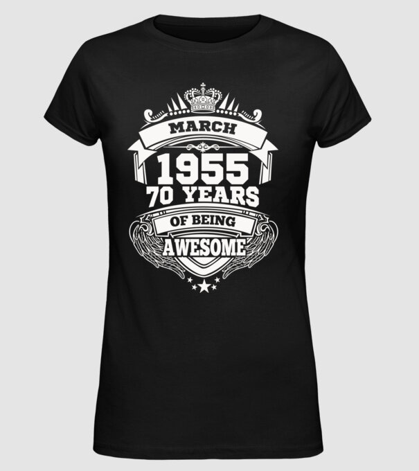 Awesome being of 1955 MÁRCIUS minta fekete pólón