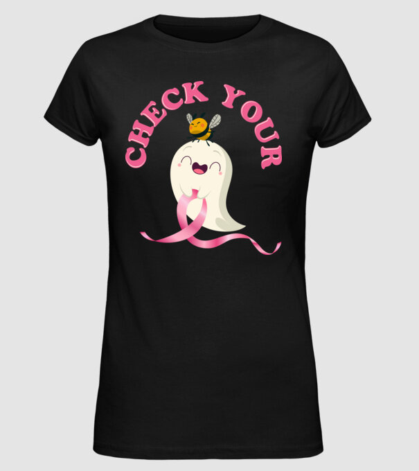 Check your boo-bees minta fekete pólón