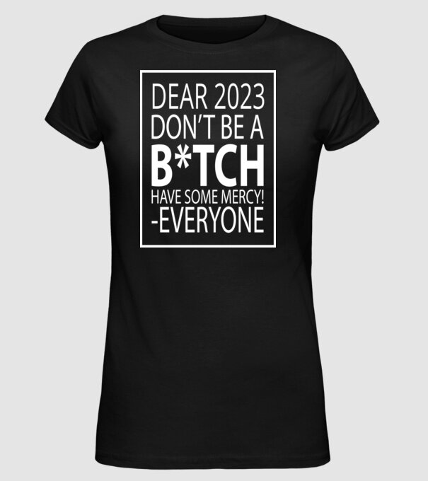 Dear 2023 minta fekete pólón