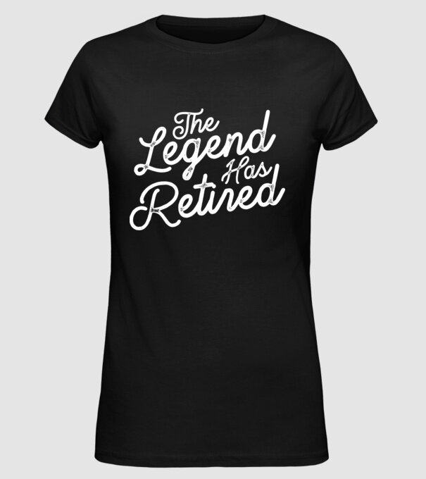 Legend has retired minta fekete pólón