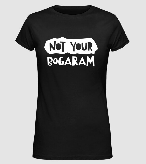 not your bogaram minta fekete pólón