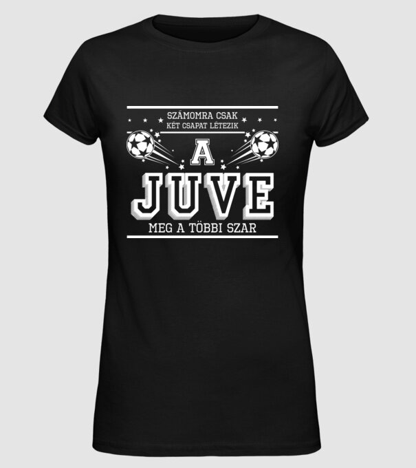 Számomra csak két csapat létezik juventus minta fekete pólón