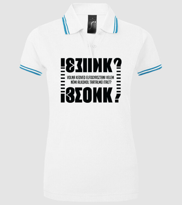 Rejtett üzenet Iszunk minta fehér pólón