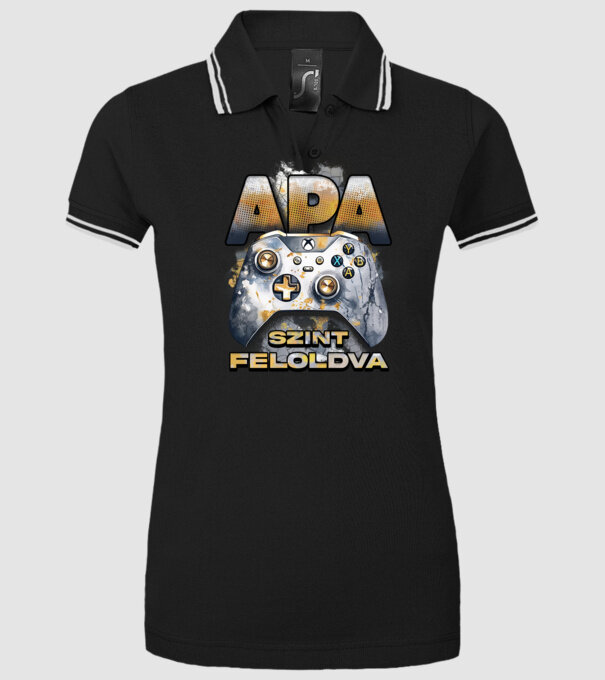 Apa szint feloldva minta fekete pólón