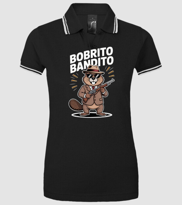 Bobrito Bandito minta fekete pólón