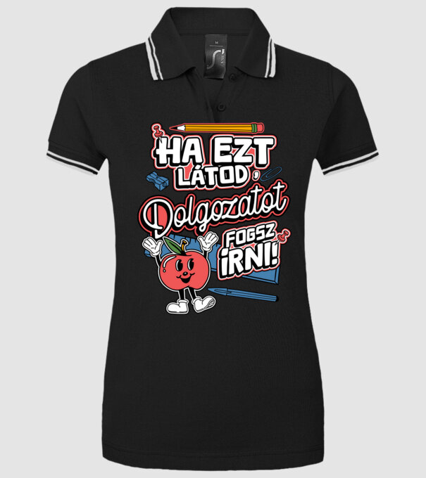 Ha ezt látod dolgozatot fogsz írni minta fekete pólón