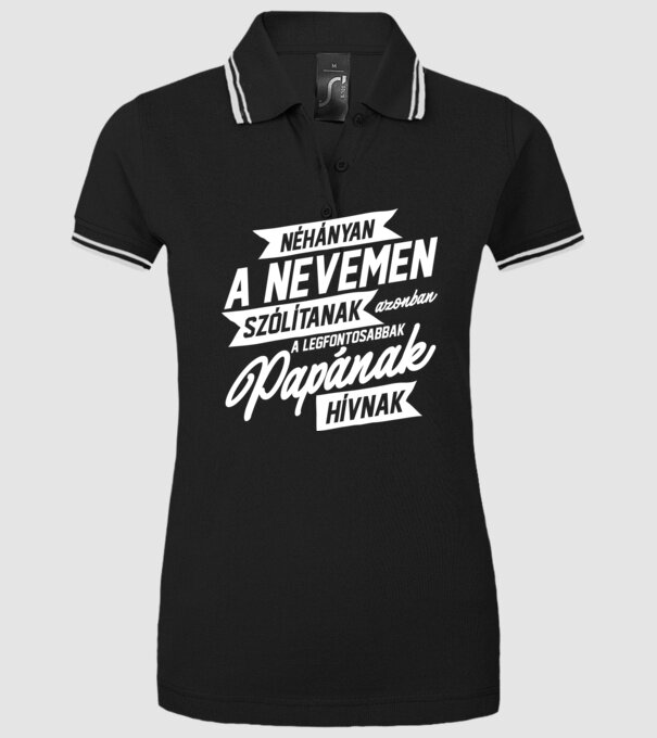 Néhányan a nevemen papa lght minta fekete pólón