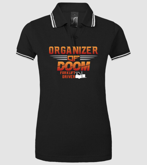 organizer of DOOM minta fekete pólón