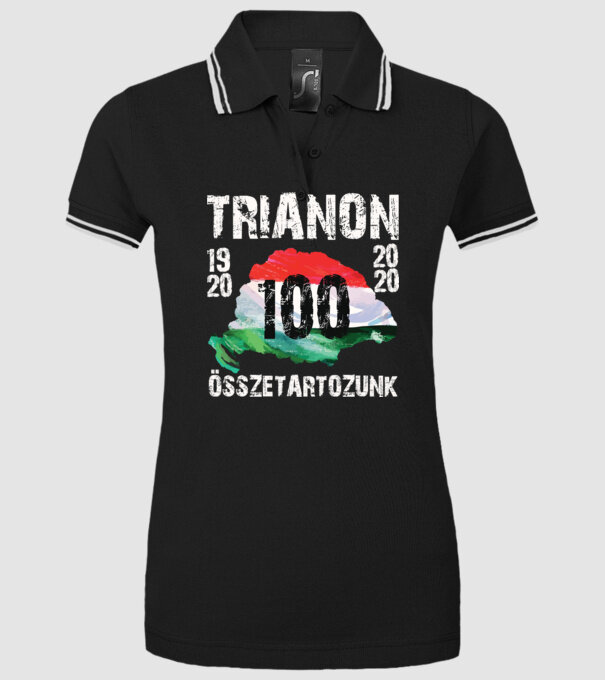 TRIANON 100 minta fekete pólón