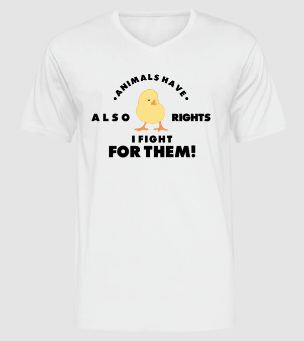 Animals also have rights minta fehér pólón