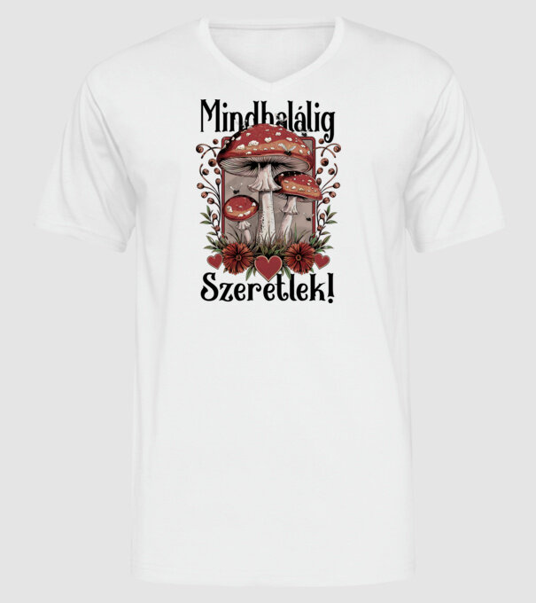 mindhalálig galóca - fehérre minta fehér pólón