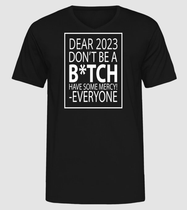 Dear 2023 minta fekete pólón