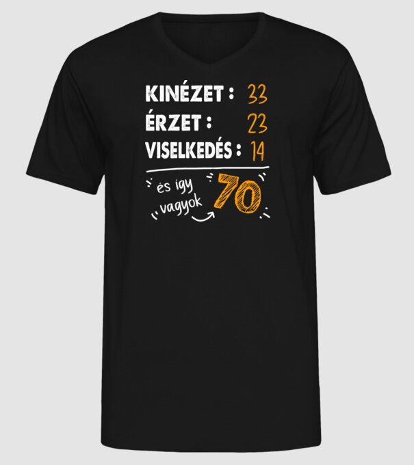 Kinézet, Érzet, Viselkedés 70 - Fekete alap minta fekete pólón