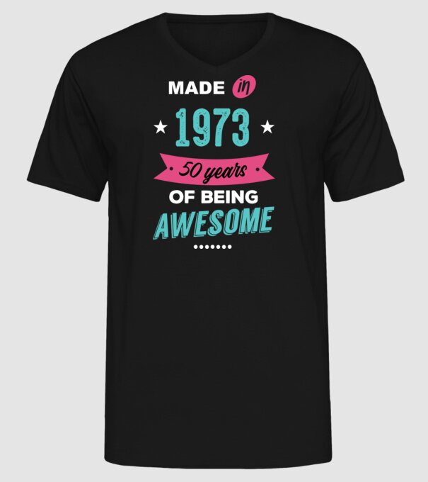 MADE IN 1973 minta fekete pólón