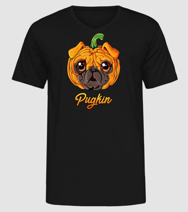 Pugkin minta fekete pólón