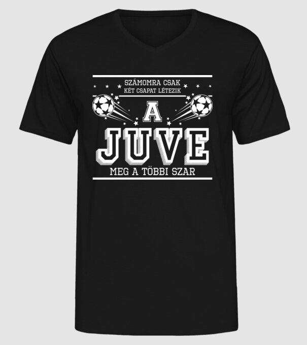 Számomra csak két csapat létezik juventus minta fekete pólón