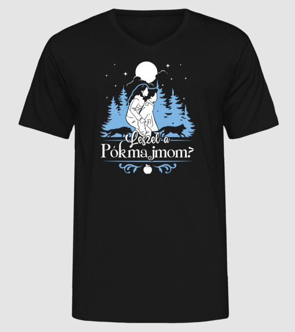 Twilight pókmajom páros minta fekete pólón