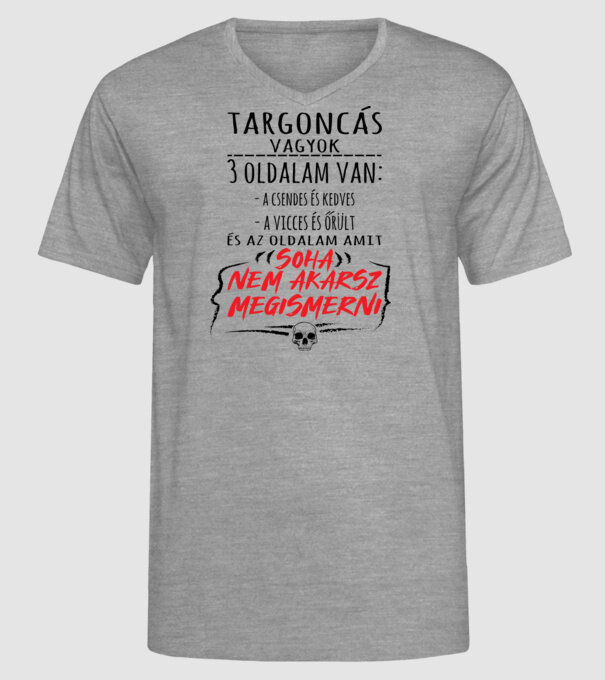 3 oldalam van - targoncás minta szürke pólón