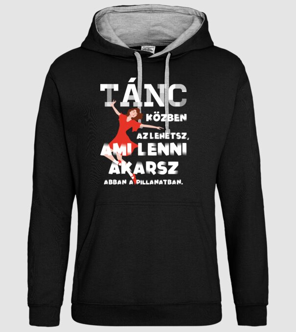 Az lehetsz ami lenni akarsz lght TÁNCOS minta fekete pólón