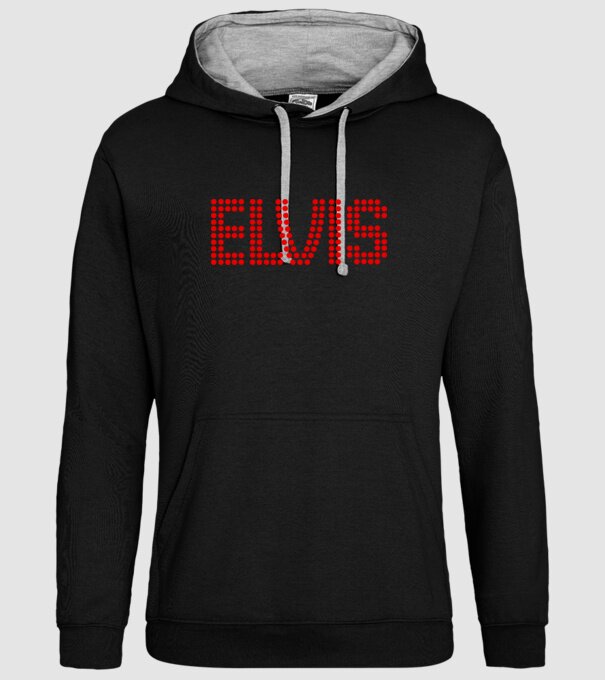 Elvis minta fekete pólón
