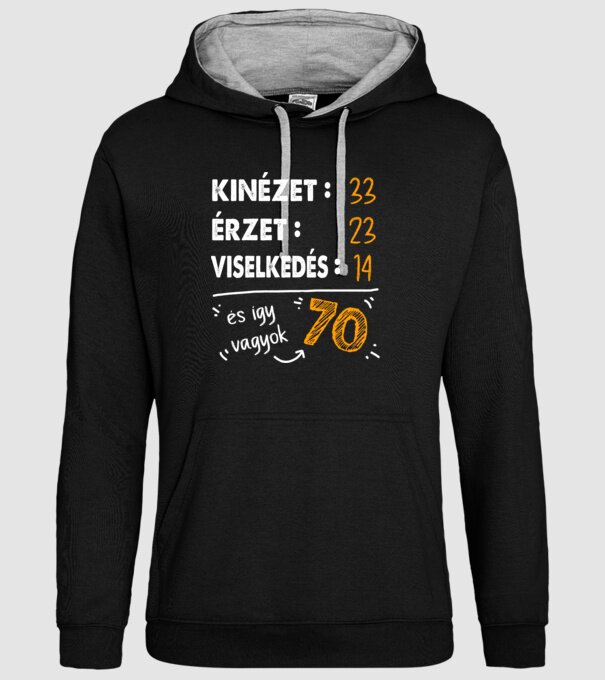 Kinézet, Érzet, Viselkedés 70 - Fekete alap minta fekete pólón