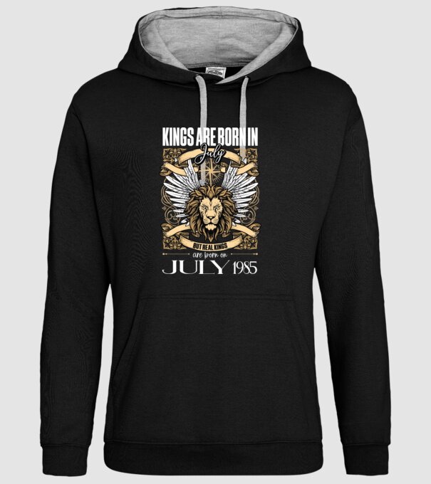 KINGS ARE BORN 1985 - JÚLIUS minta fekete pólón