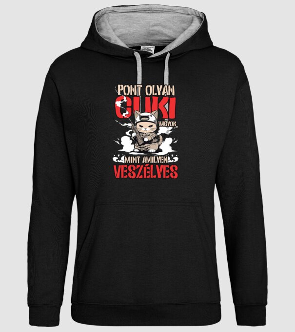 Olyan cuki amilyen veszélyes minta fekete pólón