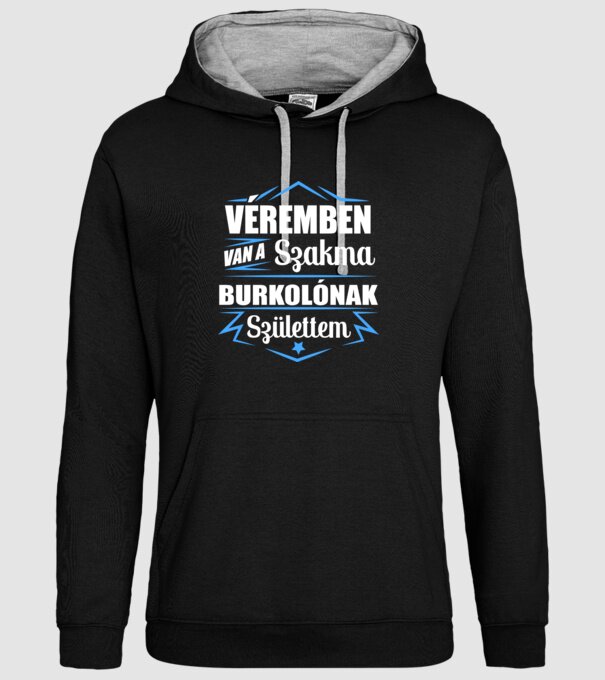 Véremben van a szakma Burkoló minta fekete pólón