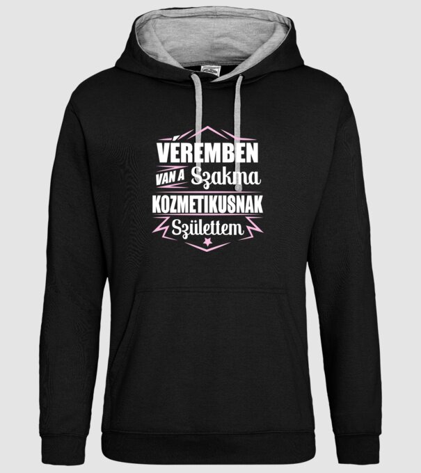 Véremben van a szakma Kozmetikus minta fekete pólón