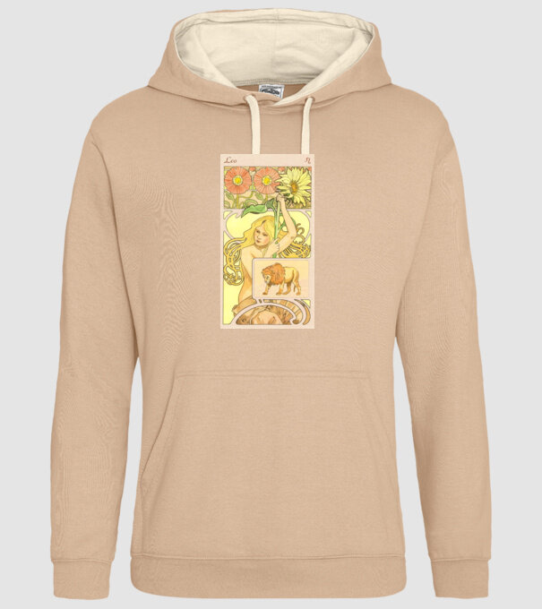 Tarot Horoszkóp OROSZLÁN minta homokszín pólón