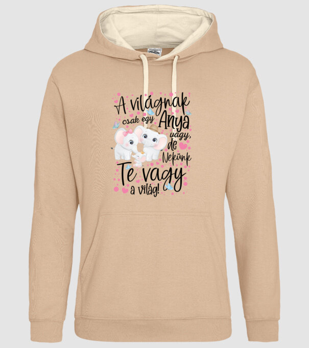 A világnak csak egy Anya vagy fehérre minta homokszín pólón