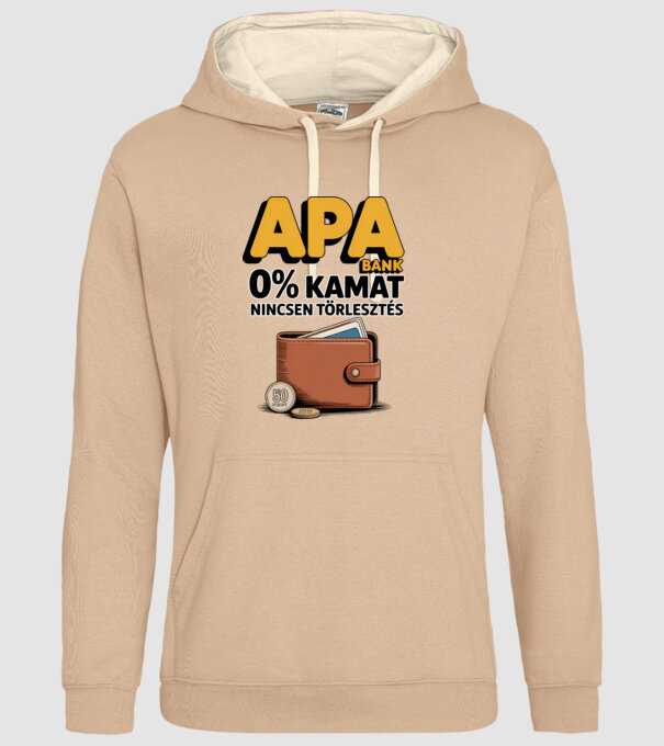APA BANK minta homokszín pólón