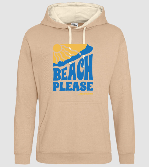 Beach Please, ez a Balaton! minta homokszín pólón
