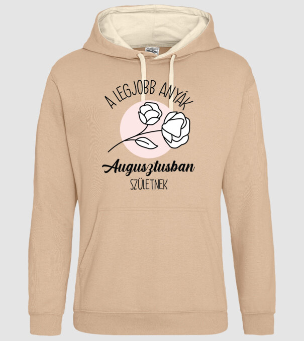 Legjobb anyák AUGUSZTUS minta homokszín pólón