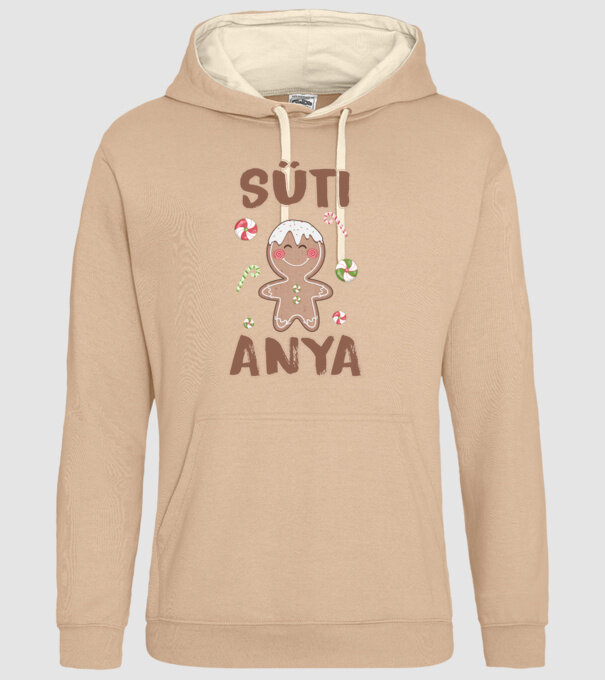 Süti Anya Családi póló Anyának minta homokszín pólón