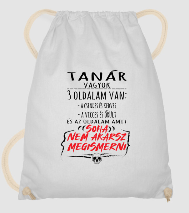 3 oldalam van - tanár minta fehér pólón