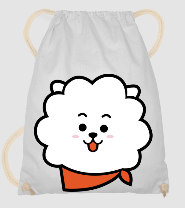 BTS CHIBI minta fehér pólón
