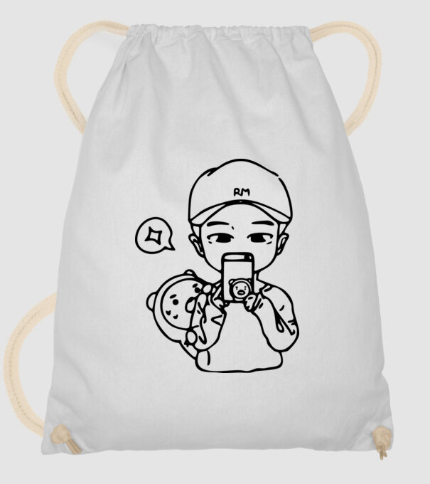 BTS CHIBI minta fehér pólón